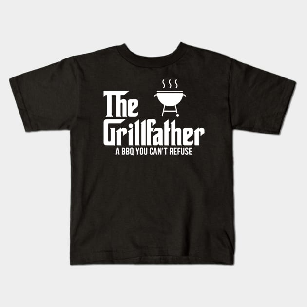 The Grillfather Kids T-Shirt by benangbajaart